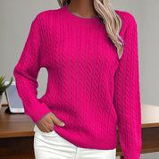 Textured Long Sleeve Crewneck