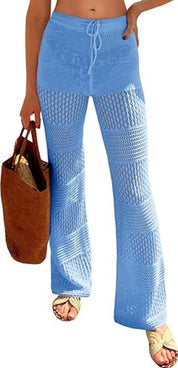 Boho Knit High Waist Swim Suit Cover up