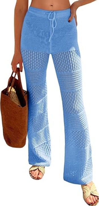 Boho Knit High Waist Swim Suit Cover up