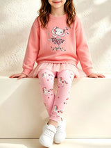 Children's Embroidered Sweatshirt and Leggings Set