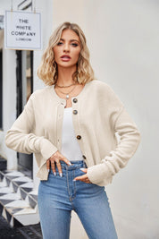 Single Button Commuter Knitted Cardigan