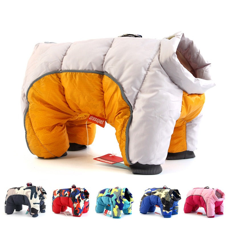 Pet Winter Thickened Warm Down Jacket with reflective strips