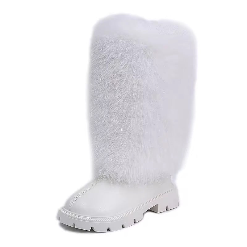 Girls Glitter Chelsea Boots - Waterproof Fur Lined Winter Boots