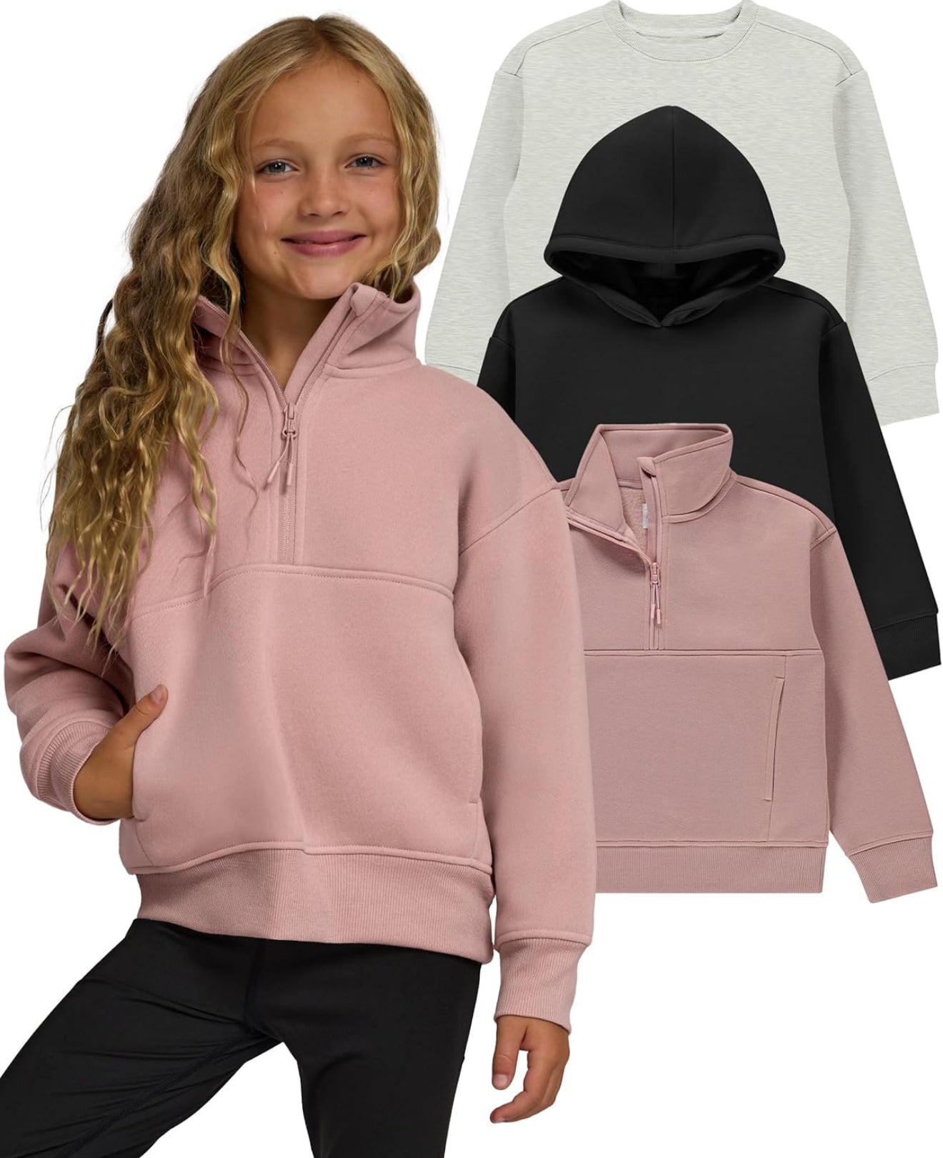 Girls 3-Pack Sweatshirts