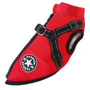 Pet clothing waterproof and warm dog cotton coat winter skiing suit chest and back integrated cotton vest