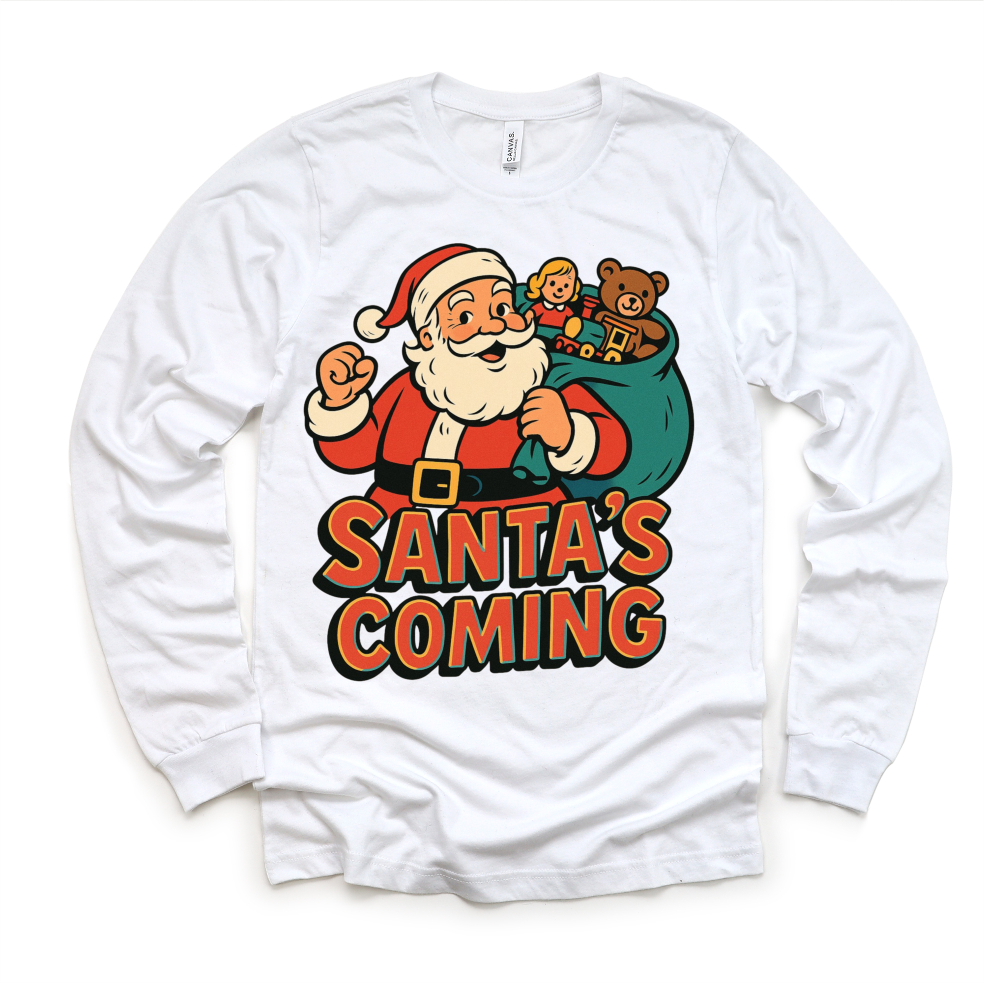 Santa Is Coming Kids Christmas Shirt