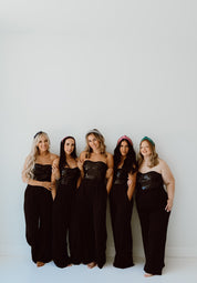 Black Sequin Jumpsuit