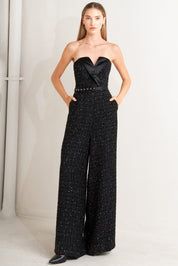 SPARK NOIR TWEED JUMPSUIT