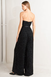 SPARK NOIR TWEED JUMPSUIT