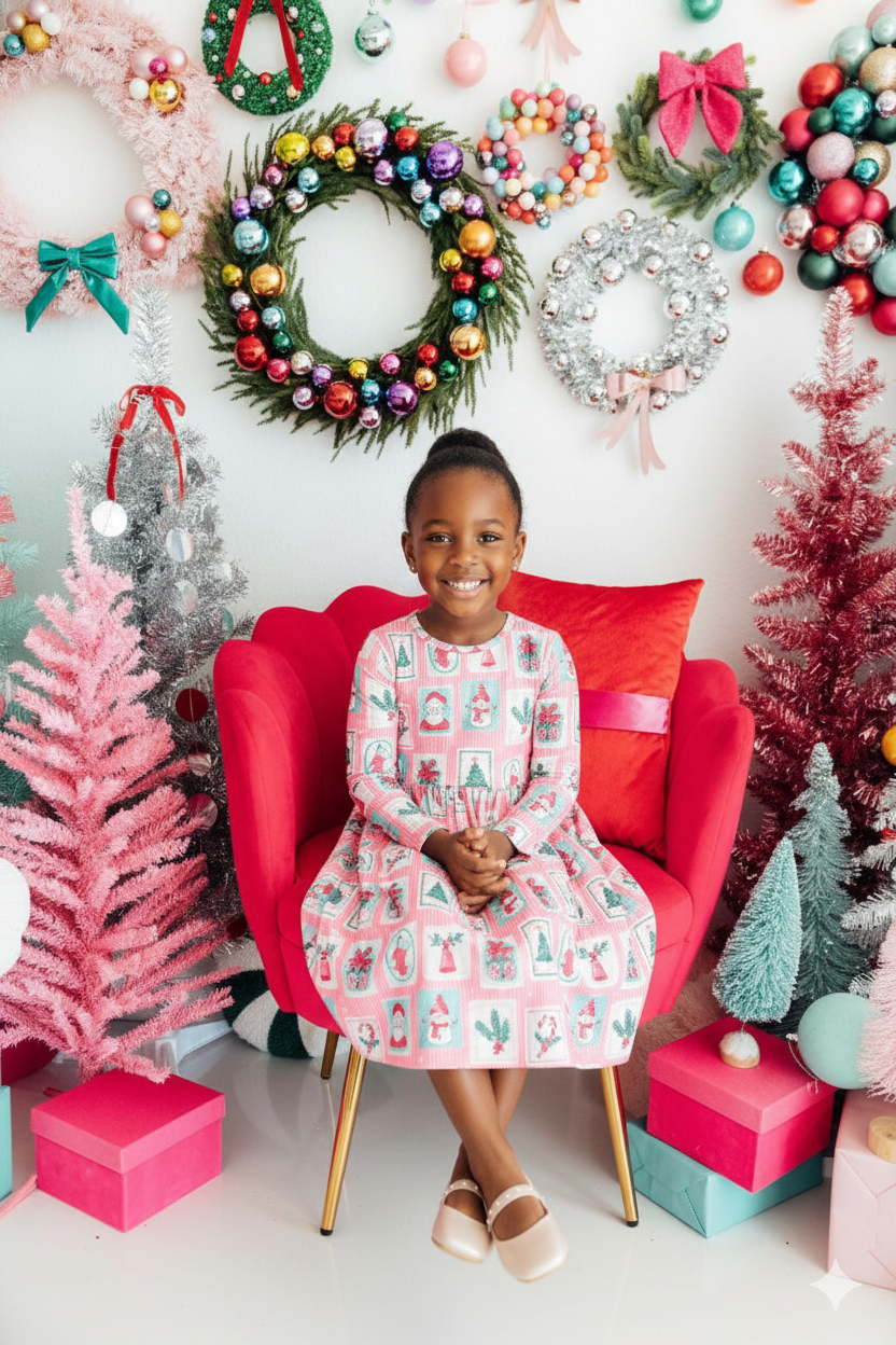 Dear Santa L/S Pocket Twirl Dress