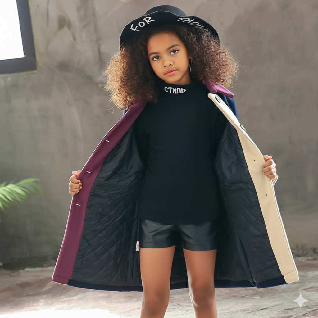 Color Block Autumn Coat