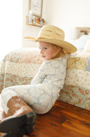 Blue Belle 2pc Ribbed Bamboo Pajamas