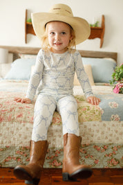 Blue Belle 2pc Ribbed Bamboo Pajamas