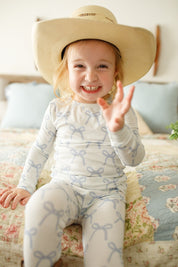 Blue Belle 2pc Ribbed Bamboo Pajamas