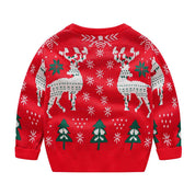 Kids Reindeer Jacquard Christmas Holiday Sweater | NCS