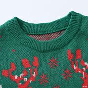 Kids Reindeer Jacquard Christmas Holiday Sweater | NCS