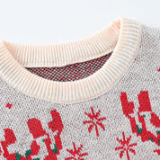 Kids Reindeer Jacquard Christmas Holiday Sweater | NCS
