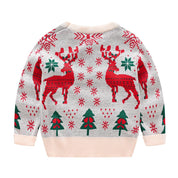 Kids Reindeer Jacquard Christmas Holiday Sweater | NCS