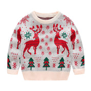 Kids Reindeer Jacquard Christmas Holiday Sweater | NCS