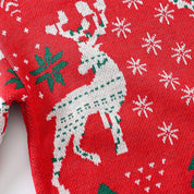Kids Reindeer Jacquard Christmas Holiday Sweater | NCS