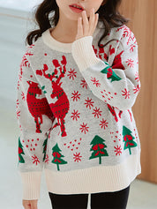 Kids Reindeer Jacquard Christmas Holiday Sweater | NCS