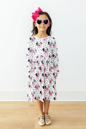 Love You Spots L/S Pocket Twirl Dress