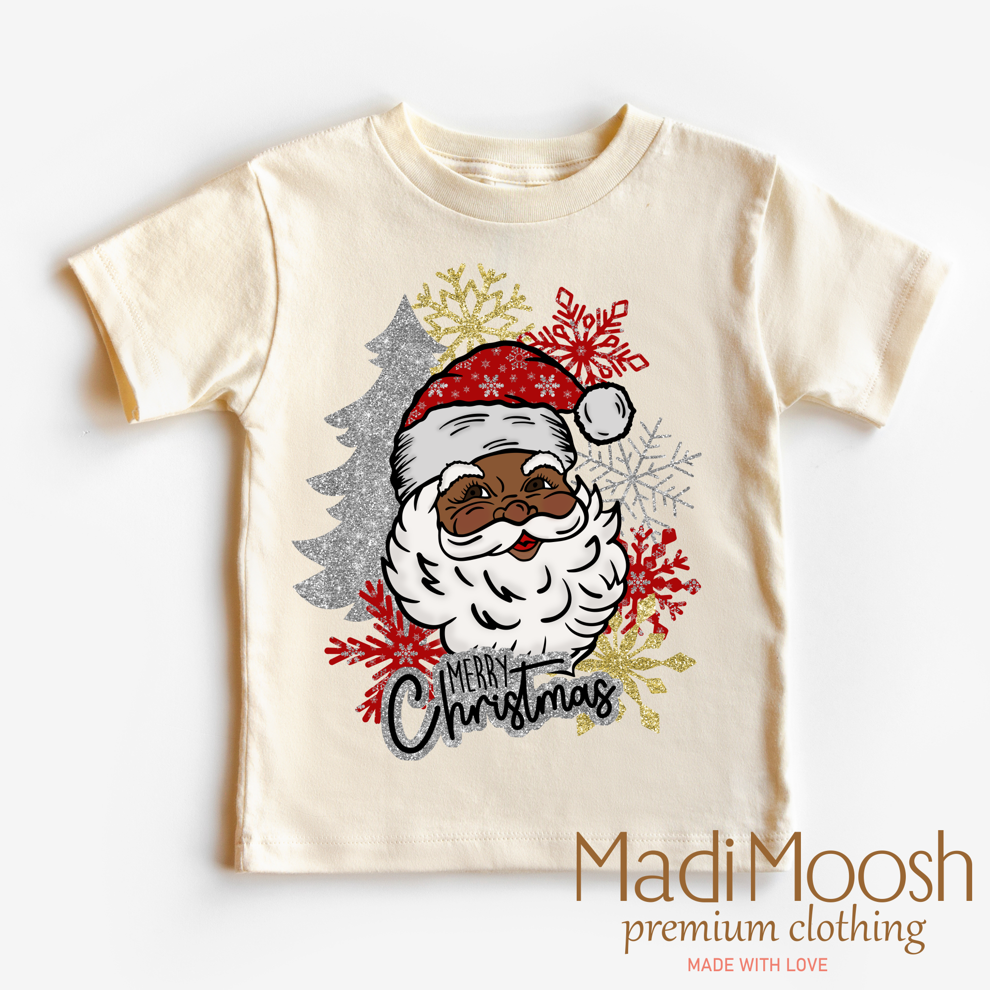 Black Santa Merry Christmas Shirt