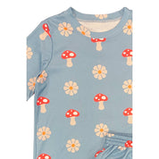 Miss Sparkling Waffle Fabric Printed Matching Shorts Set