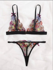 Translucent Lace Three-Point Bikini Set