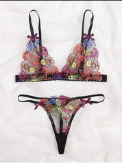Translucent Lace Three-Point Bikini Set