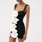 Handmade Floral One Piece Swimsuit Women Beach Vacation Suit Skirt Swimsuit