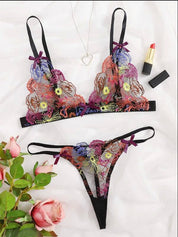 Translucent Lace Three-Point Bikini Set