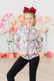 Petal Power Full-Zip Ruffle Active Jacket