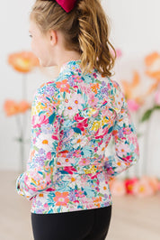 Petal Power Full-Zip Ruffle Active Jacket