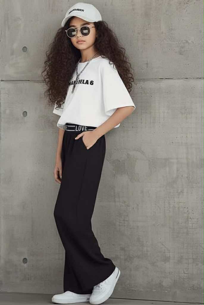 Short Sleeve Wide Leg Pants Two-piece Set