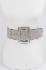 Square Metal Rhinestone Belt
