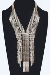 Elegant V Shape Rhinestone Choker Necklace