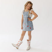Wild Cherry Denim Dress