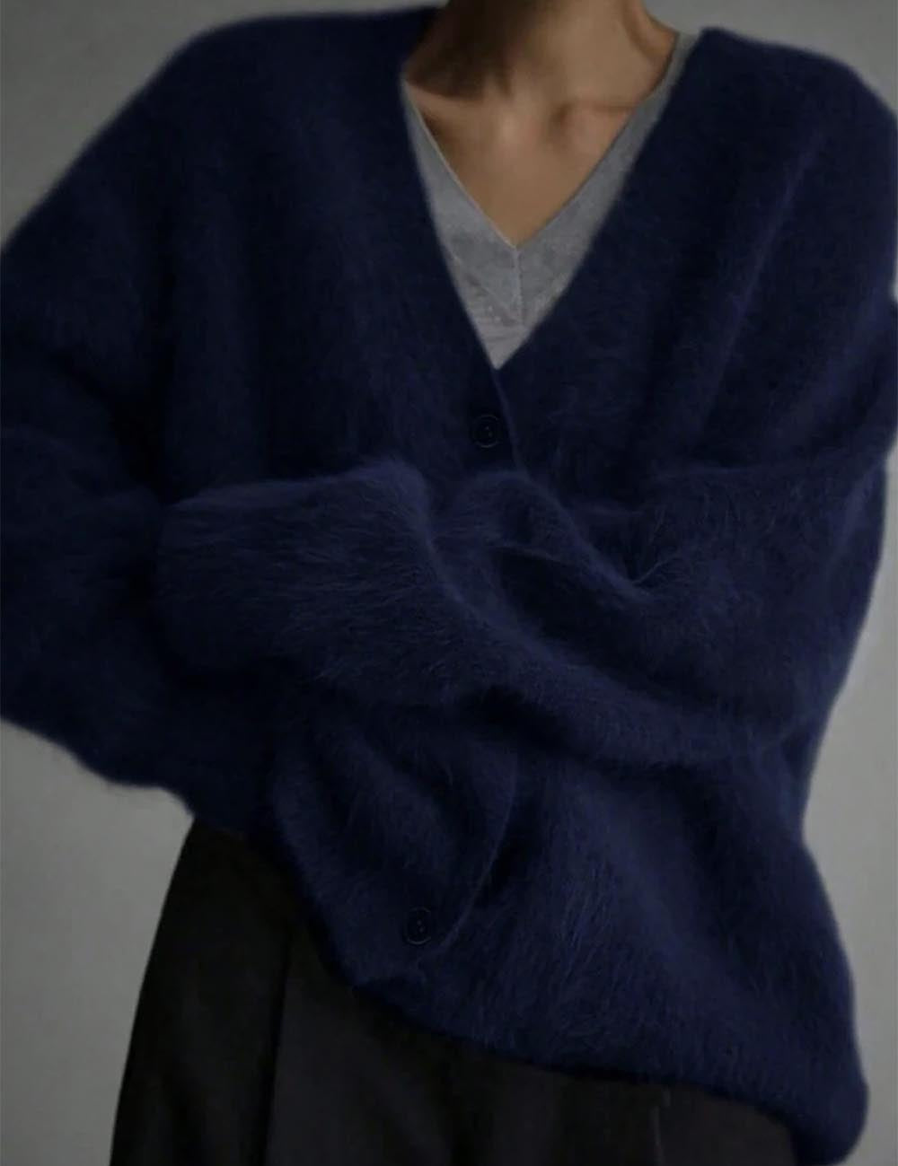 Women’s Faux Mink Relaxed Fit Oversized Cardigan Sweater | NCS