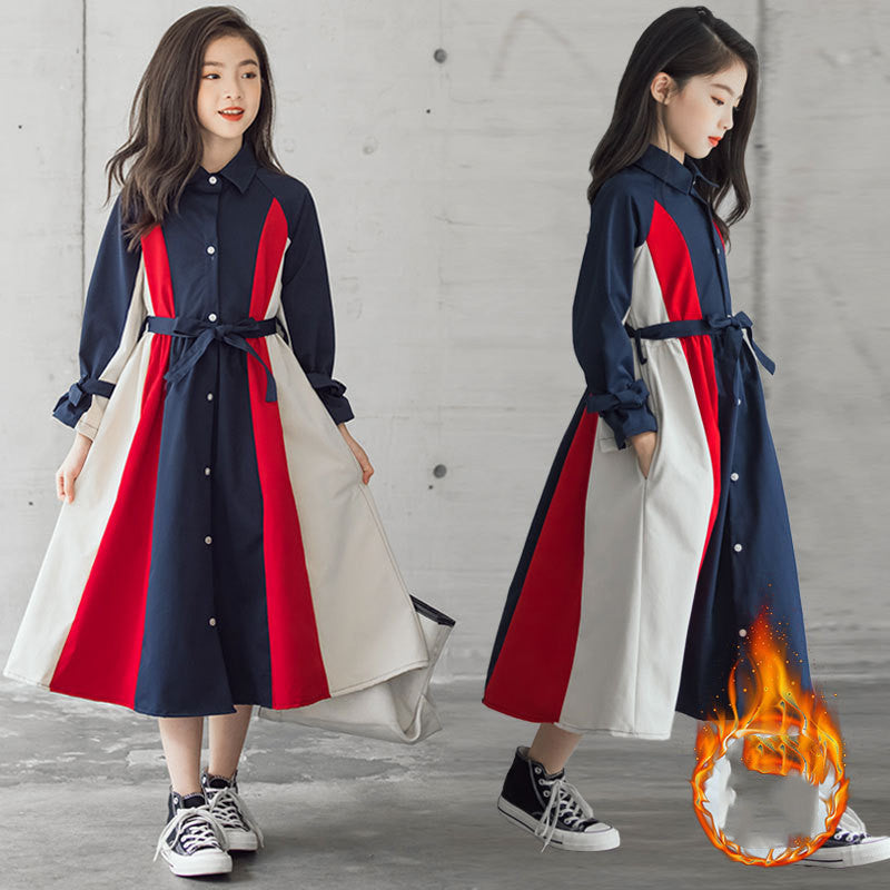 Multi-color Button Up Dress