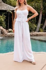 Abigail White Linen Cami and Pant Set - FINAL SALE