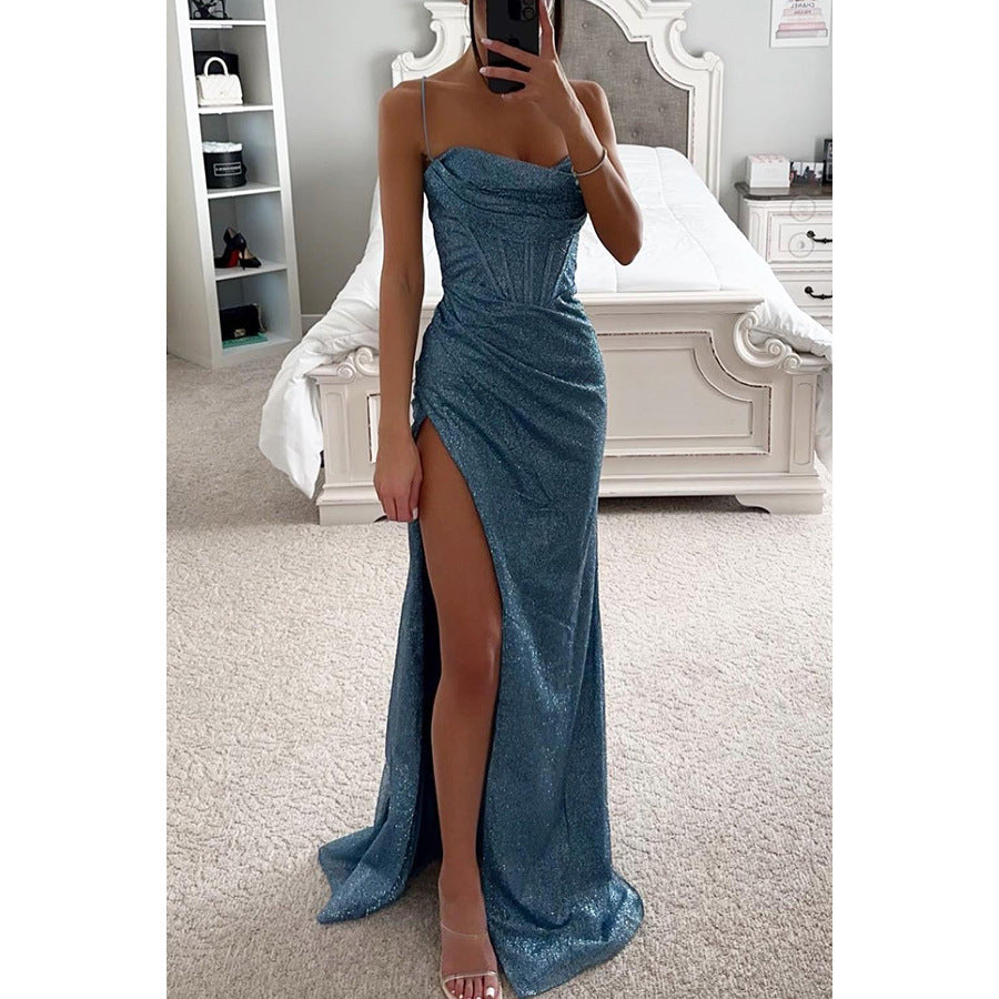 Split Suspender Evening Dress