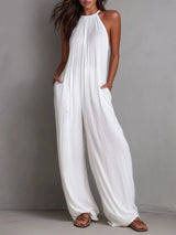 Sleeveless Wide-Leg Jumpsuit