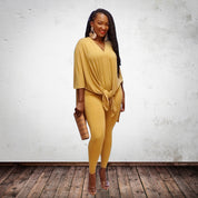 Solid Color Loose Casual set