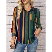Womens Contrast Color Button Down