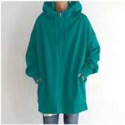 Oversized Loose Hooded CoatsWith Tie Collar