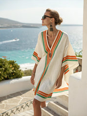 🌸 Chic & Carefree - Loose Printed V-neck  Casual Holiday Dress