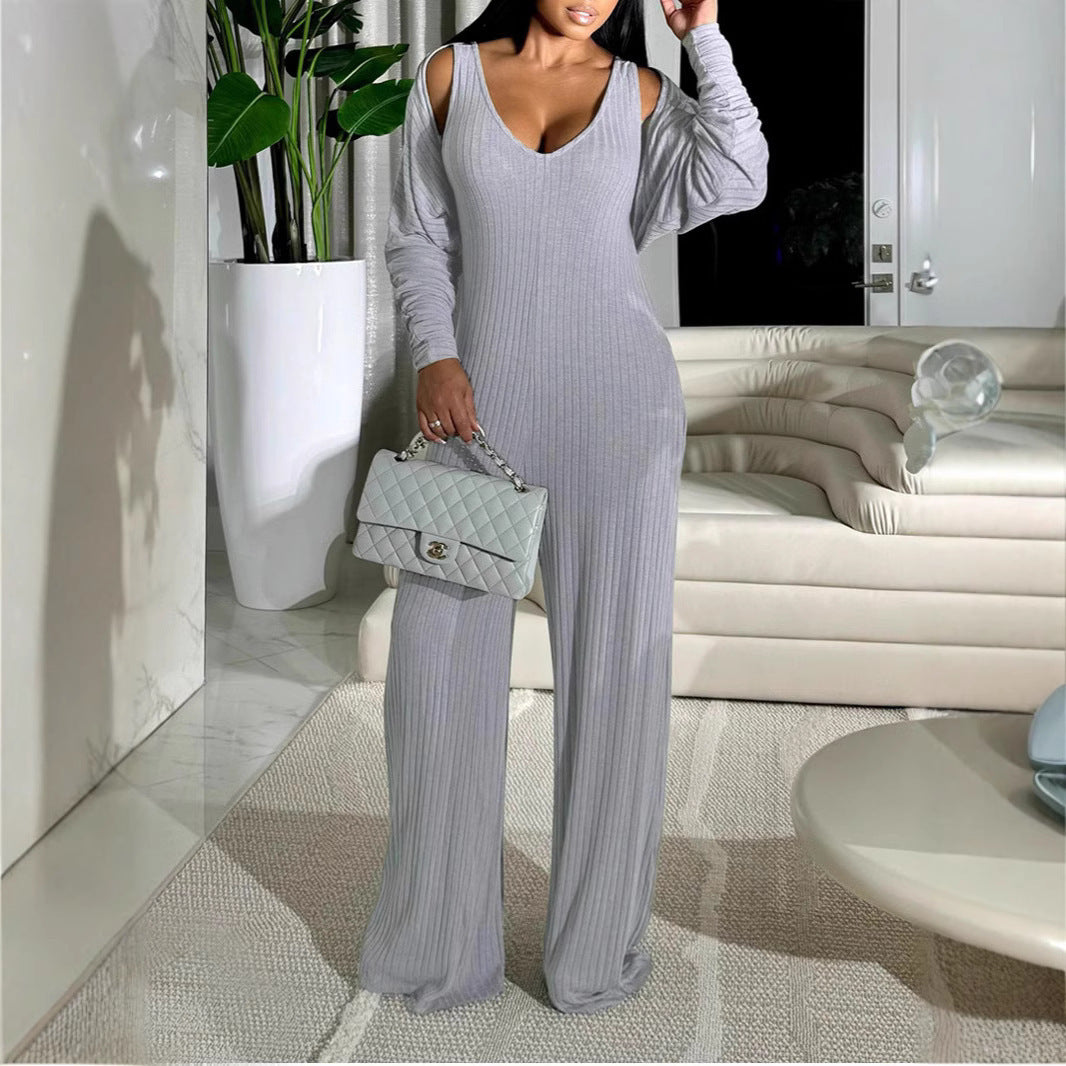 Two Piece Design Sense Casual Jumpsuit