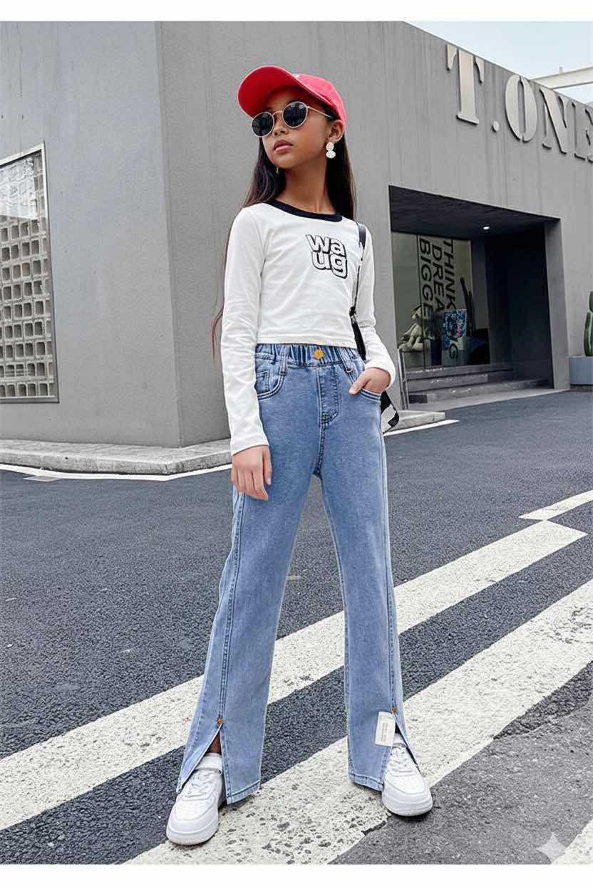 Heart Wide-leg Jeans