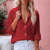 Women's Simple Button Front Shirt